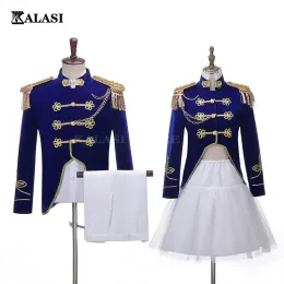 Suits Brudegroom Blazer Passar Sailor Wedding Band Outfit Adult Halloween Victoria Prince Costume Military Captain Uniform för män