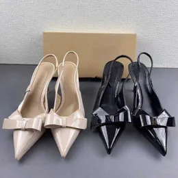 TALON HBP غير العلامة التجارية Chaussure Femme Bow Mashion Fashion Slip on Sexy Mexy Shoes Shiletto Cheels for Ladies