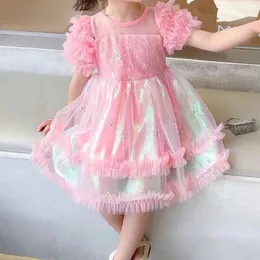 Girl Dresses Sweet Girls Colorful Fluffy Mesh Soft Versatile Comfortable Skirt Casual All-match Comfy Dress For Travel/Daily/Home