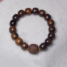 Link Bracelets Agarwood Medicinal Fragrance Natural Wood Buddha Bead Bracelet Carved Pixiu Original Antique Accessories Incense