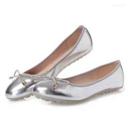 Freizeitschuhe Damen Ballerinas Flats Bowtie Shallow Mouth Slip On Damen Flat Ballet Zapatos