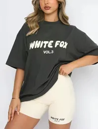 Whites Fox Tracksuit Womens Whiter Foxx T 셔츠 디자이너 브랜드 패션 스포츠 및 레저 세트 폭스 스웨트 셔츠 까마귀 반바지 티 세트 A7