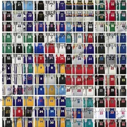 Jerseys de basquete Iverson Pippen Rodman McGrady Garnett Malone Mutombo Bibby Stockton Kemp Payton Barkley Nash Vince Carter Ed Shirts