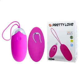 Pretty Love USB -laddningskulan Vibrator Trådlös fjärrkontroll Huevo Vibrador 12 -läge Vibratorer Vuxna sexleksaker för kvinnor 240312