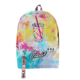Рюкзак Charli DAmelio 3D ярких цветов с принтом D'Amelio, рюкзаки, сумки Kpop, брелок для ключей, аксессуары, школьная студенческая сумка