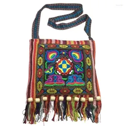 Umhängetaschen Retro Stickerei Boho Tote Messenger Ethnische Quaste Tasche Hippie Umhängetasche