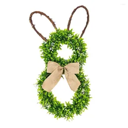 Dekorativa blommor Package Innehåll Dörr hängande Vine Wreath Ears Funktionsbild visas på webbplatsen Plastisk rottingcirkel