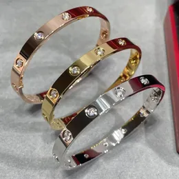 Bilezikler vidalı Bangle Kadın Erkekler Unisex Altın Pasalı Paslanmaz Çelik Mücevherler Elmas Bileklik Kadınlar Erkekler Braclet Klasik Tasarımcı Takı