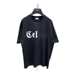 Celinnes Tシャツデザイナーオリジナルの品質女性用Tシャツクラシックベーシックサンスクリットレター印刷された男性向けの女性のための半袖Tシャツ
