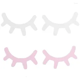 Wall Stickers 2 Pairs 3D Sleepy Eyelash Decor Wooden Art Decal For Kids Bedroom Baby Shower Gift