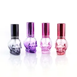 Grande estoque de frascos de perfume em spray de vidro colorido 8ml vazio mini garrafa de spray de maquiagem cosmética bomba de névoa atomizador de perfume para viagens