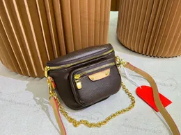 Women's chest bag Luxury designer bag mini Bugbag Womens Waist Bags lady Brown flower waist bag luxury fashion shoulder crossbody bag M82335 wallet