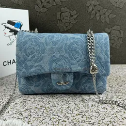 10A Borsa in denim Borsa firmata Borsa CC Borsa a tracolla Love Chain Borsa a spalla Tote da donna Borsa nera Borsa da sera in pelle Pochette con patta Portafoglio Donna Busta classica di lusso