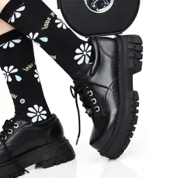 Boots Brand Goth Jk Split Leather Fashion Chunky Footwear Flats Women's Platform Shoes Ins Hot Sneakers Teen Craft Oxford Shoes