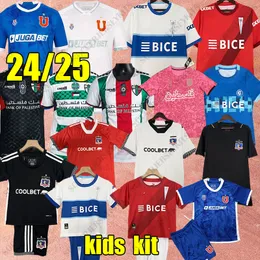 2024 2025 Cile maglie da calcio Colo Colo kit da uomo per bambini Camicie da calcio dell'Università del Cile Universidad club Catolica uniformi della maglia Palestina 24 25 Cile Palestino