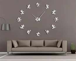 Classic Cartoon Modern Design Anime Themed Mouse Kitchen DIY Wall Clock 3d Saat reloj de pared Watch Housewarming Gift Kids Room Y3062206