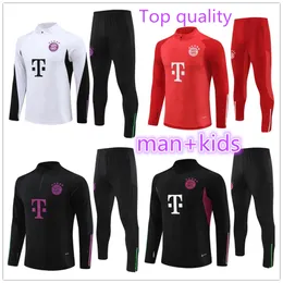 2023 2024 Sane Kimmich Bayerns Tracksuit Kane Soccer Jersey Men Kids Camiseta Goretzka GNABRY 23/24 Piłka nożna garnitur treningowy z długim rękawem Man Child Set