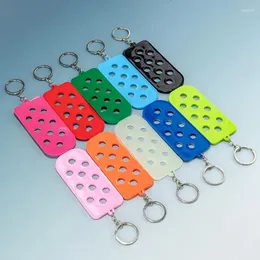 Keychains 12st/Set Fun NeyChain Ornament Board Keyrings With Hole Unique Keyring Accessory for Creative Project