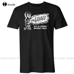 T-shirts nya The Luau Beverly Hills CA Vintage Restauranger Black T Shirt S/4xl Vintage T Shirts Cotton Tee Xs5xl unisex mode roligt