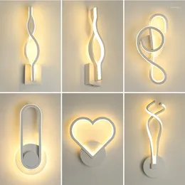 Wall Lamp Modern Led Lamps Creative Corridor Aisle Home Wrought Iron Acrylic Indoor Lighting Decorative Bedroom Bedside