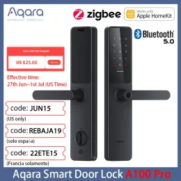 Aqara Smart Door Lock A100 Proのロック解除Zigbee Bluetooth 5.0またはNFCフィンガープリントApple HomeKit Aqara Homeのロック解除作業