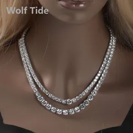 Collana girocollo con palla da tennis, zircone cubico multistrato lucido, per donna, fidanzata, catena con collo a clavicola, doppio strato, hip hop ghiacciato, diamante, rapper, collare gioielli