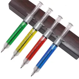 50 adet 0.7mm çelik kalem şırınga tükenmez kalem sihirli jel kalem mavi mavi mürekkep öğrenme öğrenme kırıcı hediye yazma oyuncak 240307