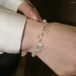 Strand Elegante attraktive Frauen Mädchen Charme klar koreanischen Stil Glück Armband Modeschmuck Kristall Armbänder