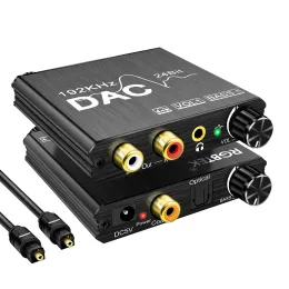 Amplificatori 24BIT DAC DAC da digitale a analogico R /L Convertitore audio Toslink ottico SPDIF Coassiale su Adattatore RCA da 3,5 mm Supporto PCM /LPCM