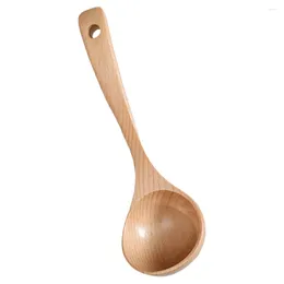 Spoons Beech Spoon Wood Meal Pot Cooking Utensils Serving Soup Wooden Porridge