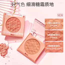 Estatuetas decorativas blush destaque reparação combinação monocromática paleta de maquiagem nude natural rouge sombra três-em-um