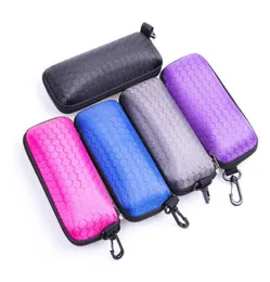 New 2019 Colorful Protable EVA Rectangle Zipper Sunglasses Hard Eye Glasses Case Protector Box With Hook3760147