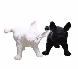 Plast French Bulldog Dog Mannequin för Pet Display EMS Black and White Two Color One Piece Per Box291C1664695