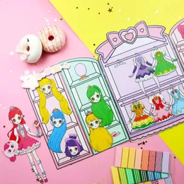 حزمة مواد البنات ، تصطاد لعبة Teenieleping DIY Toy Heaw Head Books Book Book Non-Figed Squishy Paper Book Gift for Girl 240305