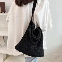 Shoulder Bags Women Knit Handbag Female Casual Tote Bag Retro Women's Crossbody Knitted Reusable Shopping