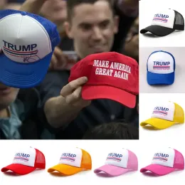 Em estoque, entrega rápida, chapéu trump 2024, boné eleitoral presidencial dos eua, chapéus de festa, tornam a américa grande novamente, bonés esportivos de malha 0317
