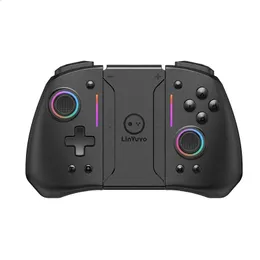 Linyuvo Çift Titreşim ile Kablosuz Denetleyici NS Switch Joypad Oyun Tutucu Kavrama LR Joystick Bluetooth Gamepad 240306