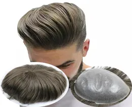 MEN039S WIG Şeffaf PU Erkekler Toupee Men039s Saç Parçaları Birim Saç Değiştirme Sistemi Kahverengi Renk 8x10inch peruk Men167023478555111