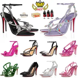 Pumps High Heels Shoes Women Designer Christian Louboutin Red Bottom Christiane Loubiton Heel So Kate Slingback Shine Wedding Office【code ：L】Loafers