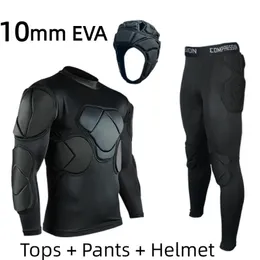 Uniformes de goleiro profissional Jersey Set Kit de proteção de treinamento de futebol 10mm de espessura EVA Esponja Futebol Goleiro Terno de proteção 240315