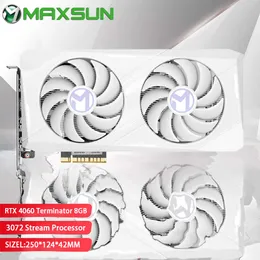 Maxsun NvidiaグラフィックスカードRTX 4060 8G GDDR6 GPU 128BIT PCI Express 4.0 X8ゲームビデオカードデスクトップコンピューターカード