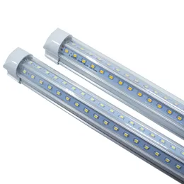 T8 LED ampul tüpü Işık 2ft 18W 2000lm beyaz berrak sütlü kapak çift V-şekilli entegre tek fikstür tüpü ışık tavan ışığı