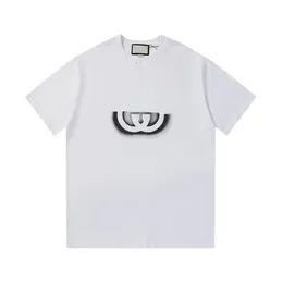 2024SSデザイナーTIDE Tシャツ胸レターラミネートプリント半袖高通りルーズ特大のカジュアルTシャツ男性用M-3XL A3のための100％ピュアコットントップ