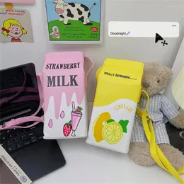 Tasche Kreative Getränke Box Umhängetaschen Milch Cartoon Druck Weibliche Schulter Münze Telefon Geldbörse Wasserdichte Handtaschen Mode Brieftasche