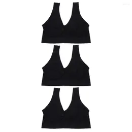 Completo da yoga 3 pezzi Senza cuciture da donna Lingeri Gilet sportivo senza fili Undies monostrato Fitness da corsa in nylon per