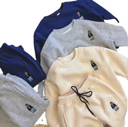 子供の衣類セット男の子の男の子セット2024 New Winter Kids Boy Clothes Print Print Top Pant Outfit Suit for Girl