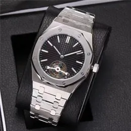 stile di vendita impermeabile volano in argento orologi da uomo 2 puntatori orologio meccanico automatico da polsowatches202E