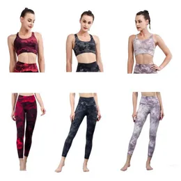 Luu Yoga Sutiã alinhar leggings tanque Tie-dye Cor Sólida Mulheres Slim Fit Sports Fitness Colete Sexy Roupa Interior com Almofadas de Peito Removíveis Sutiã Macio SBQJ