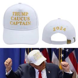 2024 Trump Caucus Captain Hat Trump Val Baseball Cap broderi toppade Cap Baseball Cap 4 färger