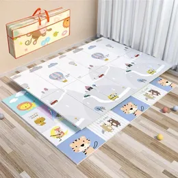 200*180cm Foldable Cartoon bebe Play Mat Xpe Puzzle Childrens Mat Baby Climbing Pad Kids Rug Baby Games Mats Baby Activity Toys 240314